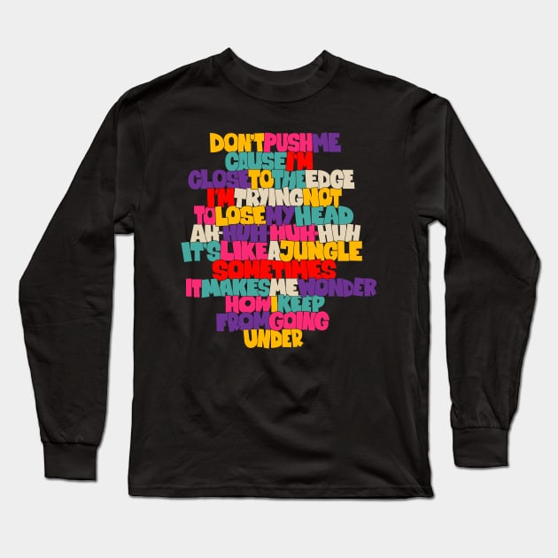 Unleash the Message: Grandmaster Flash Tribute Design with Wildstyle Block Letters Long Sleeve T-Shirt by Boogosh